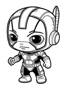 Avengers z Ant-Manem, kolorowanka dla malucha do druku