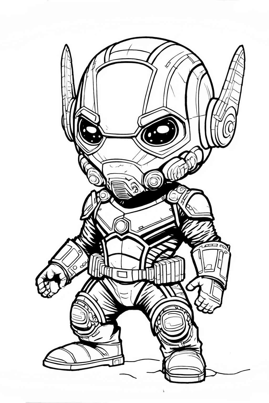 Kolorowanka Avengers z Ant-Manem, kreskówka dla dziecka do druku