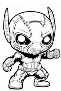 Kolorowanka Avengers z Ant-Manem i jego czułkami dostępna do druku dla dziecka