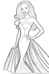 Barbie do kolorowania dla dziewczynki