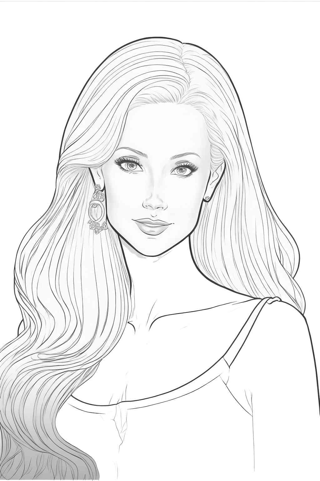 Barbie stylowa do pokolorowania