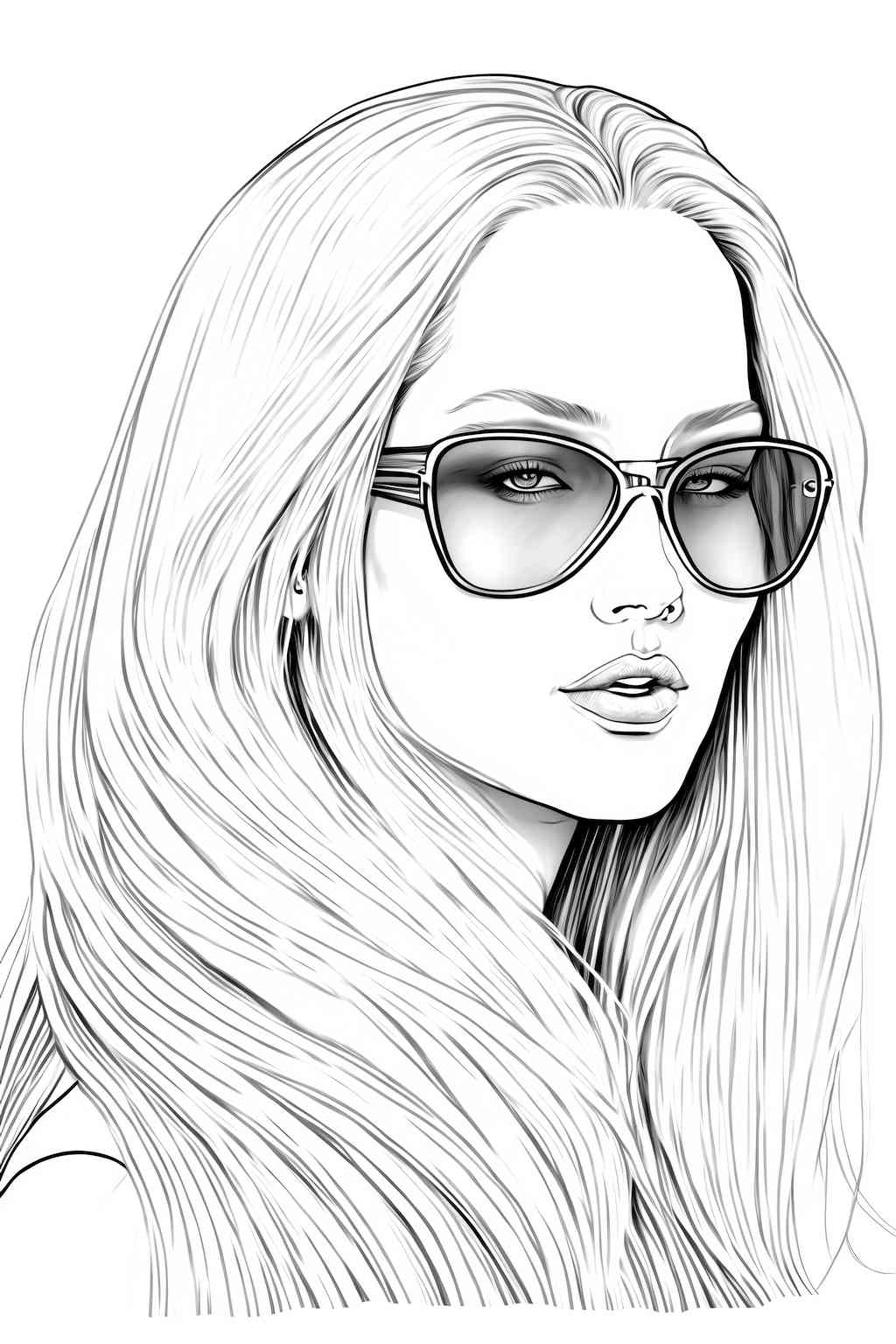 Barbie z okularami na nosie malowanka