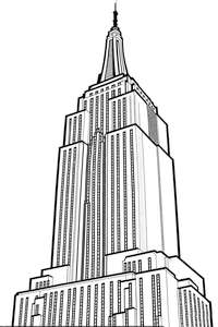 Pomaluj słynny Empire State Building w kolorowance do druku