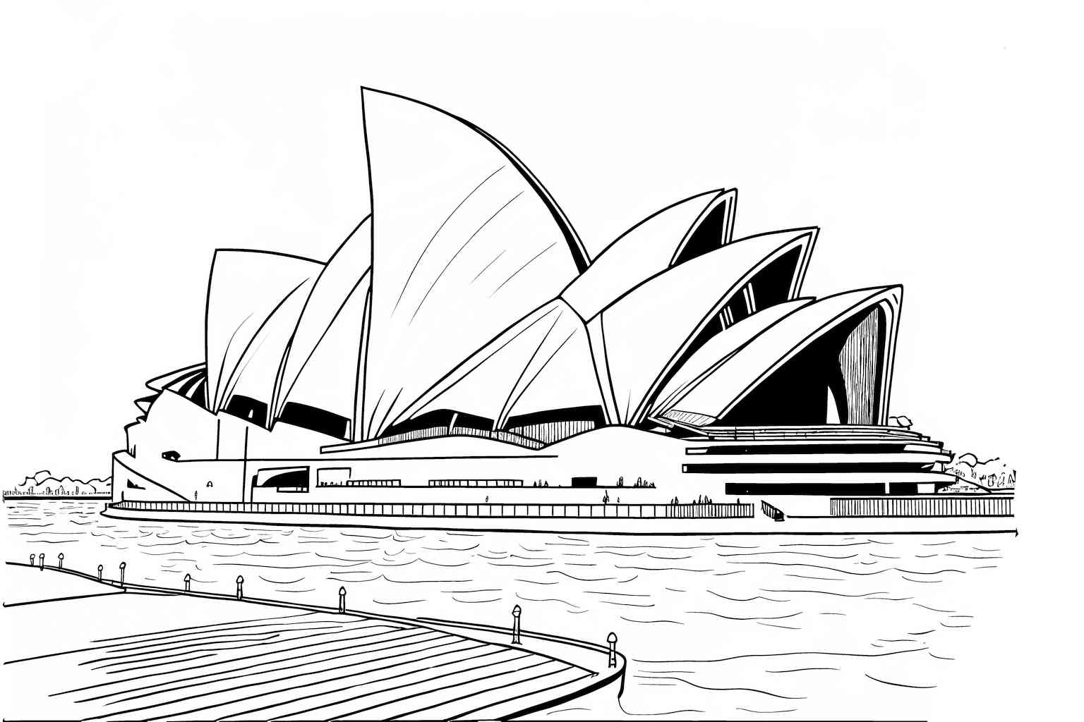 Opera w Sydney jako kolorowanka dla najmłodszych