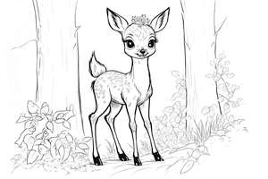 Kolorowanka dla dzieci z Bambi