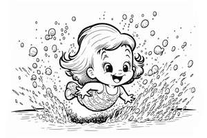 Wyskakująca z wody Syrenka dla dzieci