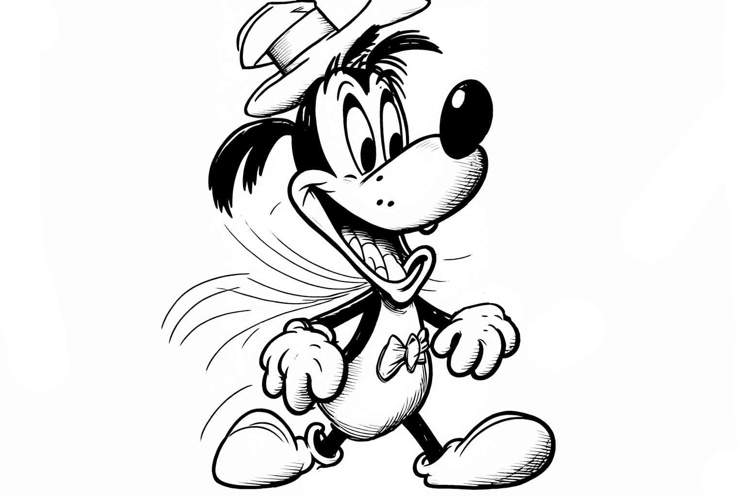 Mały Goofy w kolorowance do druku