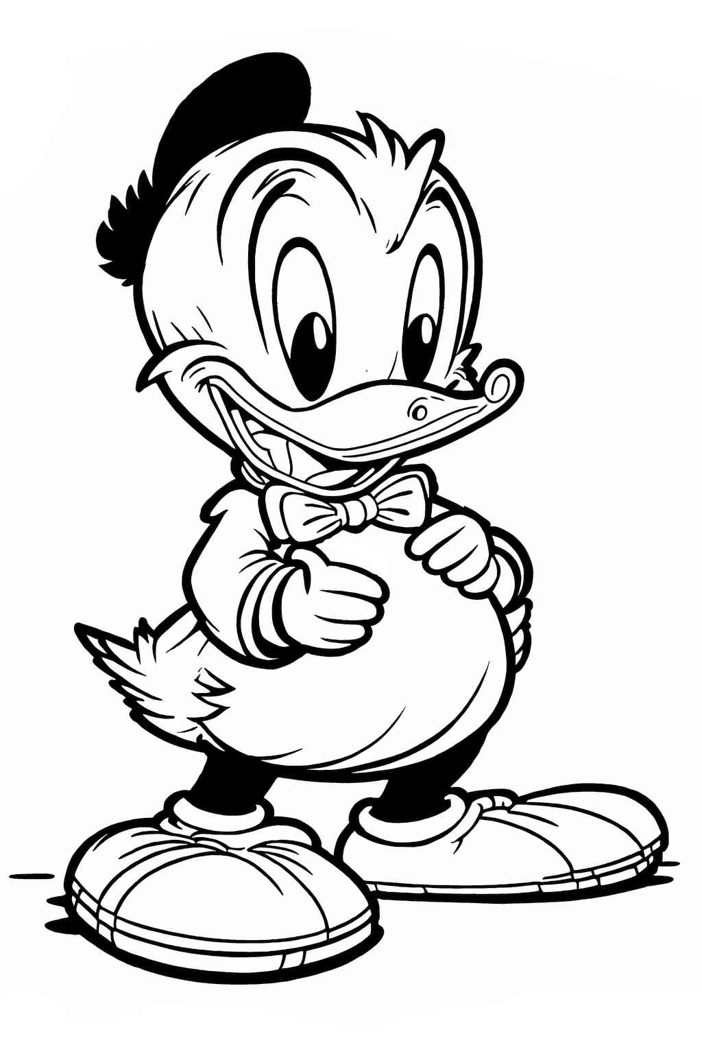 Mały kaczor Donald do pokolorowania
