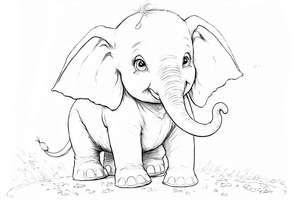 Słonik Dumbo w kolorowance dla małych fanów bajki