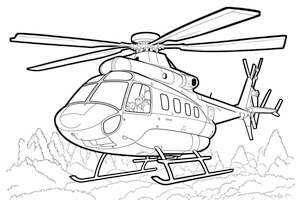 Helikopterowa kolorowanka do druku zabawą