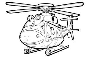 Kolorowe loty - helikopterowa kolorowanka do wydruku