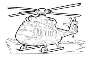 Kolorowe podniebne wycieczki - helikopterowe kolorowanki