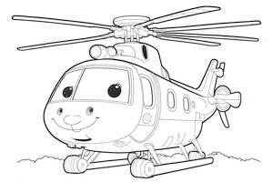 Helikopterowa kolorowanka do druku - kreatywna zabawa