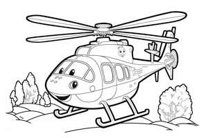 Helikopterowa kolorowanka do wydruku - wspaniała zabawa dla dzieci