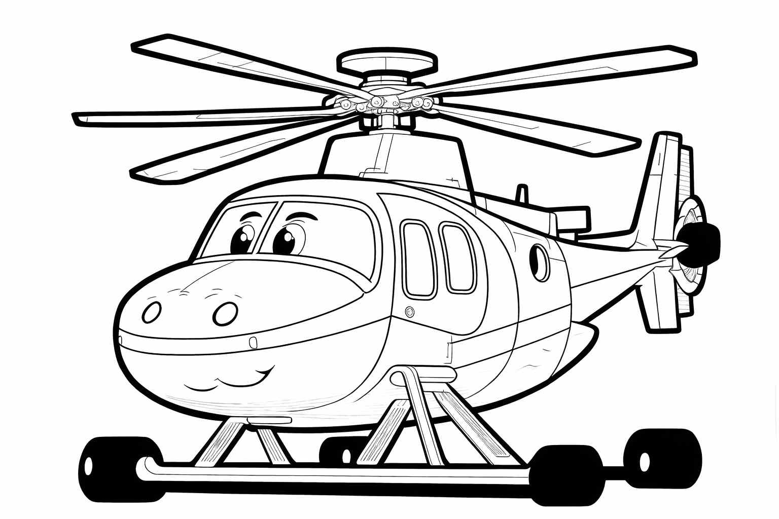 Helikopterowa kolorowanka do wydruku dla dzieci to świetna zabawa i nauka jednocześnie