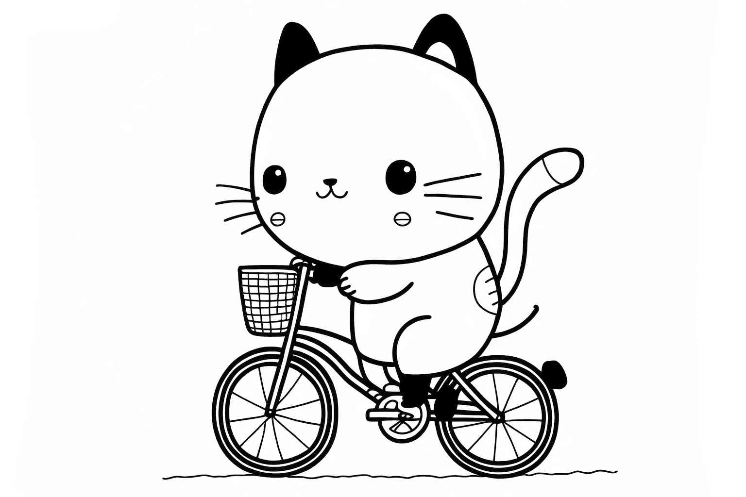 Kolorowanka Hello Kitty rowerowo dla dziewczynki