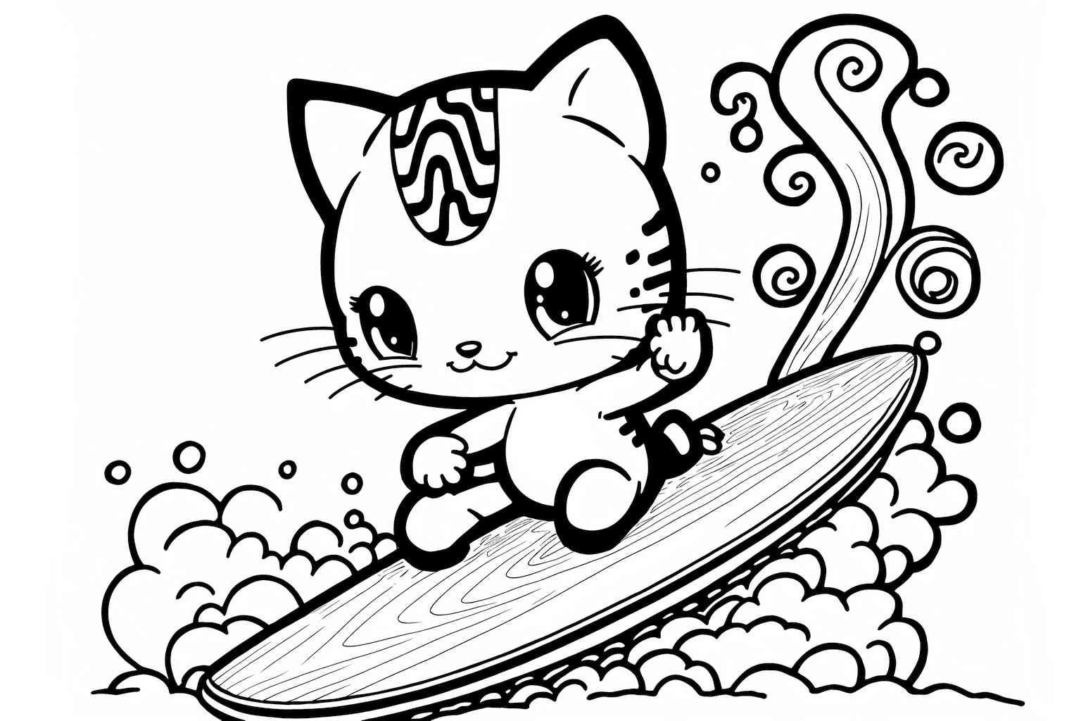 Hello Kitty surfuje malowanka dla dziewczynki