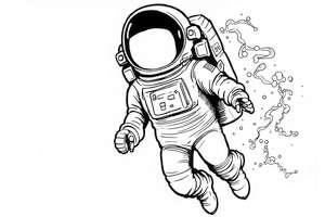 Astronauta w kosmosie dla chłopca