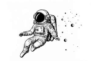 Astronauta w przestrzeni kosmicznej dla chłopca