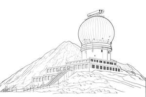 Obserwatorium kosmiczne gwiazd i planet kolorowanka