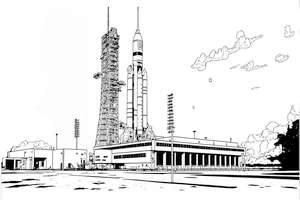 Rakieta startuje w kosmos kolorowanka szczegółowa