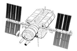 Kolorowanka stacji kosmicznej dla chłopca i dziewczynki