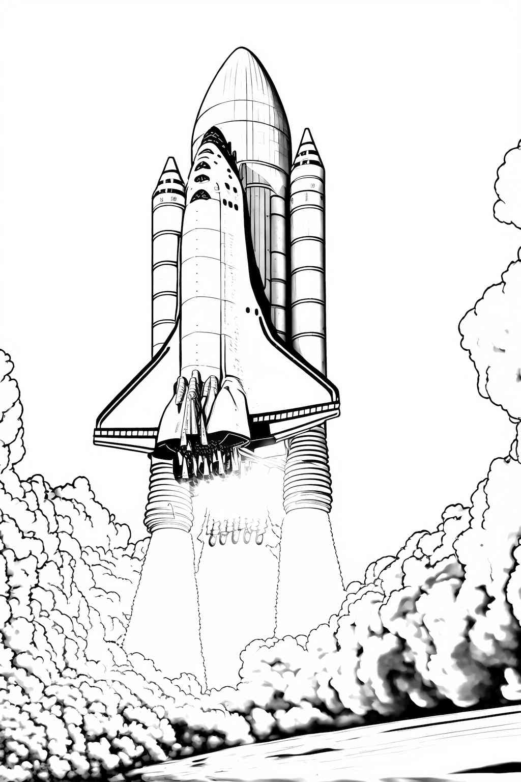 Kolorowanka z wahadłowcem kosmicznym