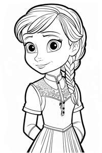 Anna jako bohaterka kolorowanki do druku