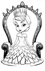 Lodowy tron Elsy do wydruku