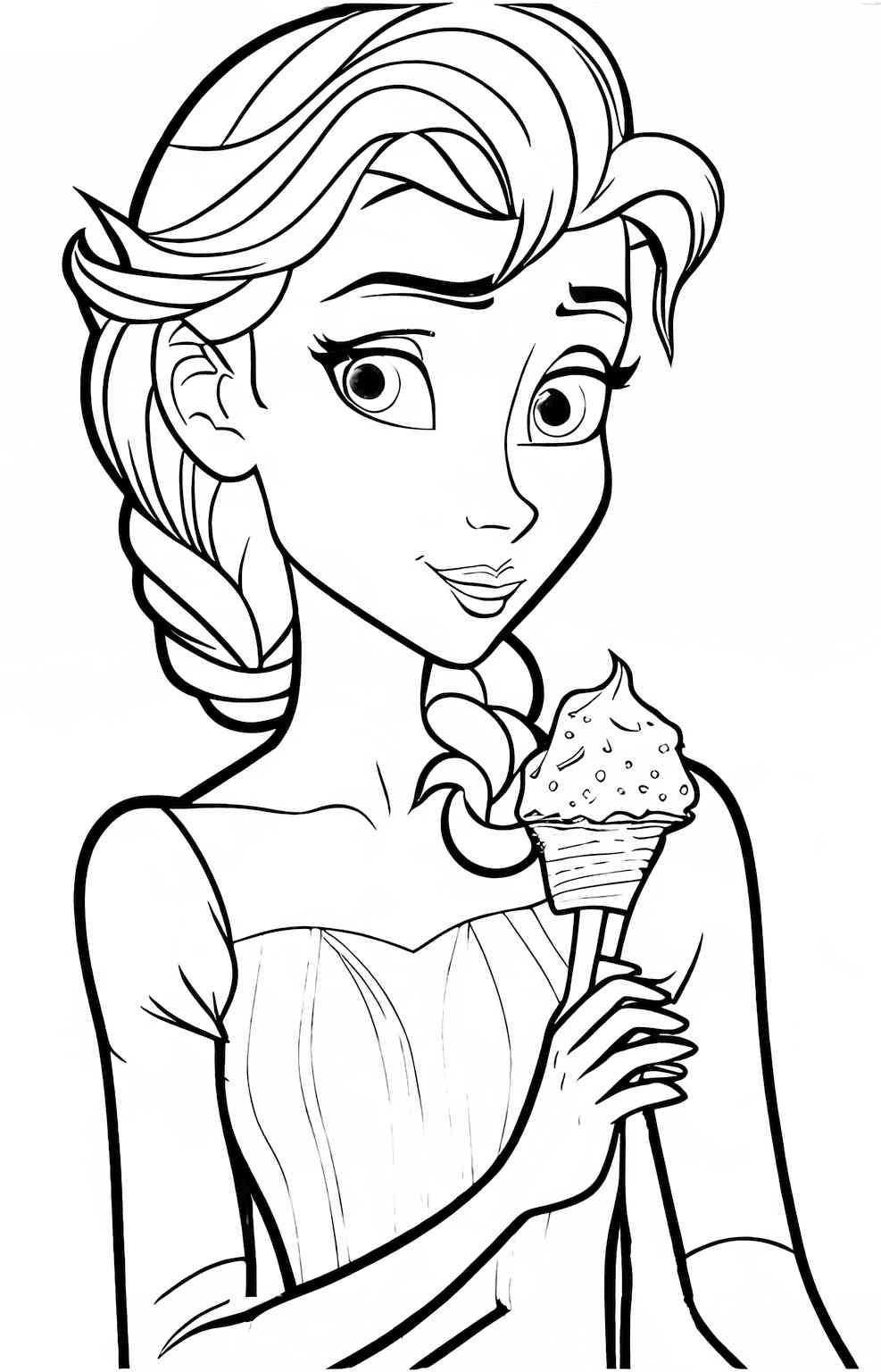 Elsa z lodem z Krainy Lodu do druku