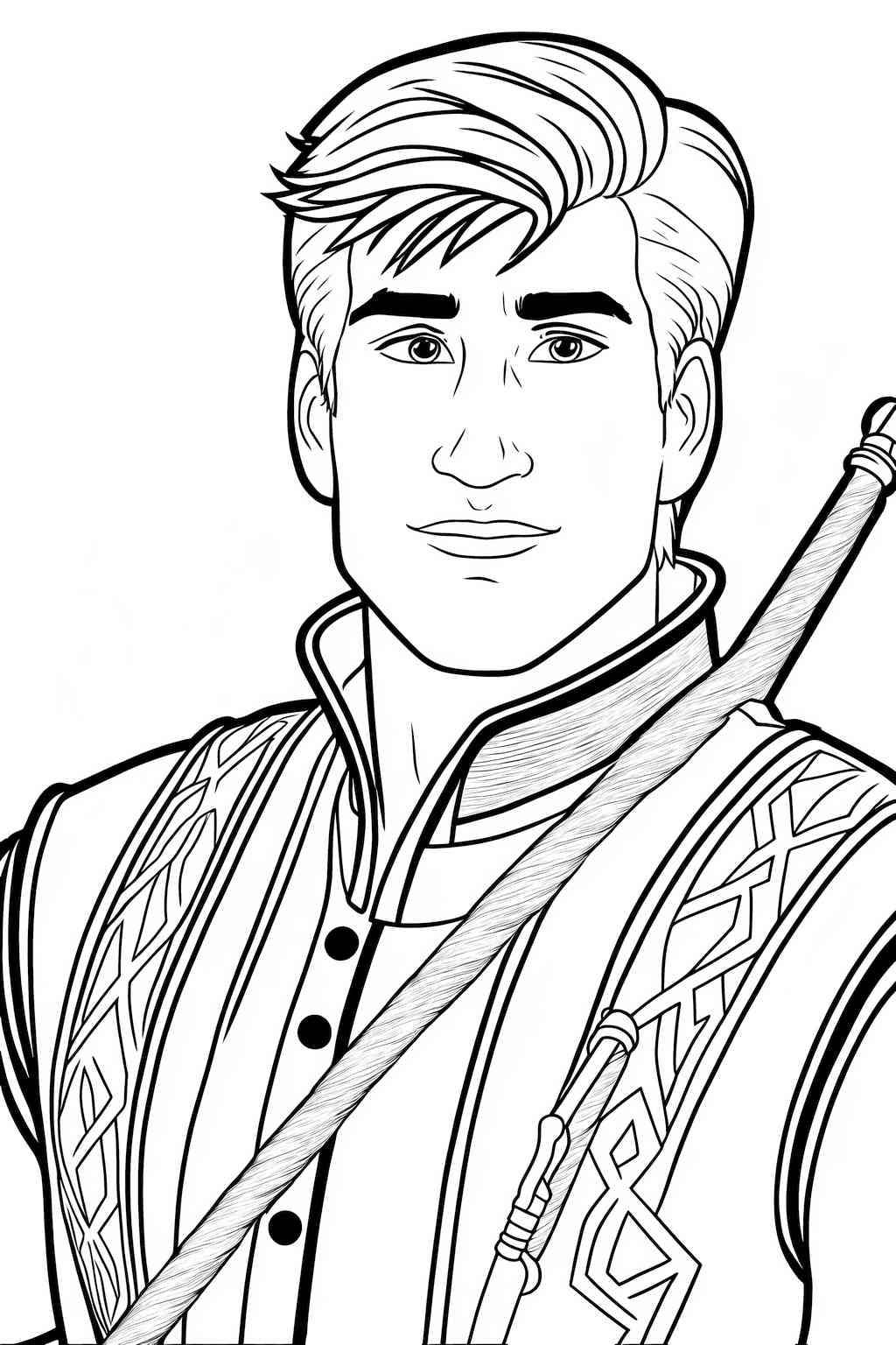 Kristoff w kolorowance do druku