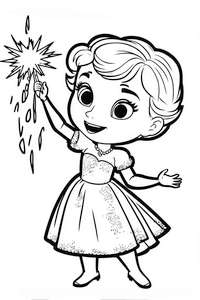 Czarująca Elsa do pomalowania