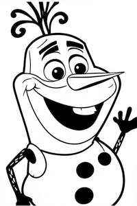 Olaf w kolorowance do druku