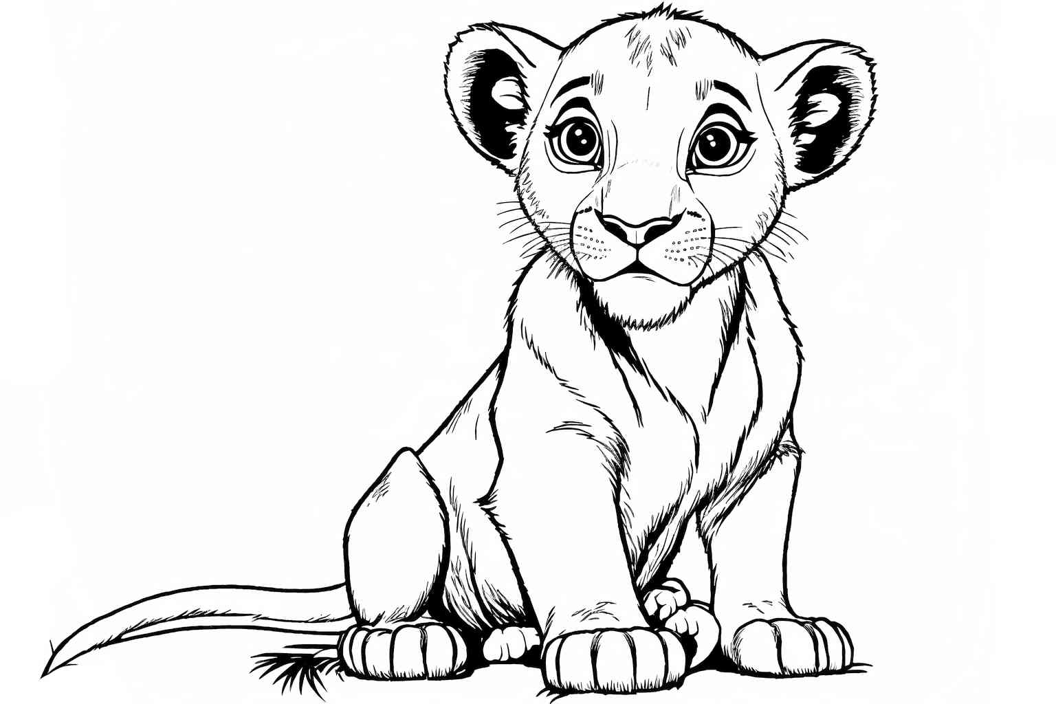Kolorowanka z dorosłą lwicą Nalą