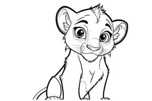 Lwiątko Nala w kolorowance dla malucha