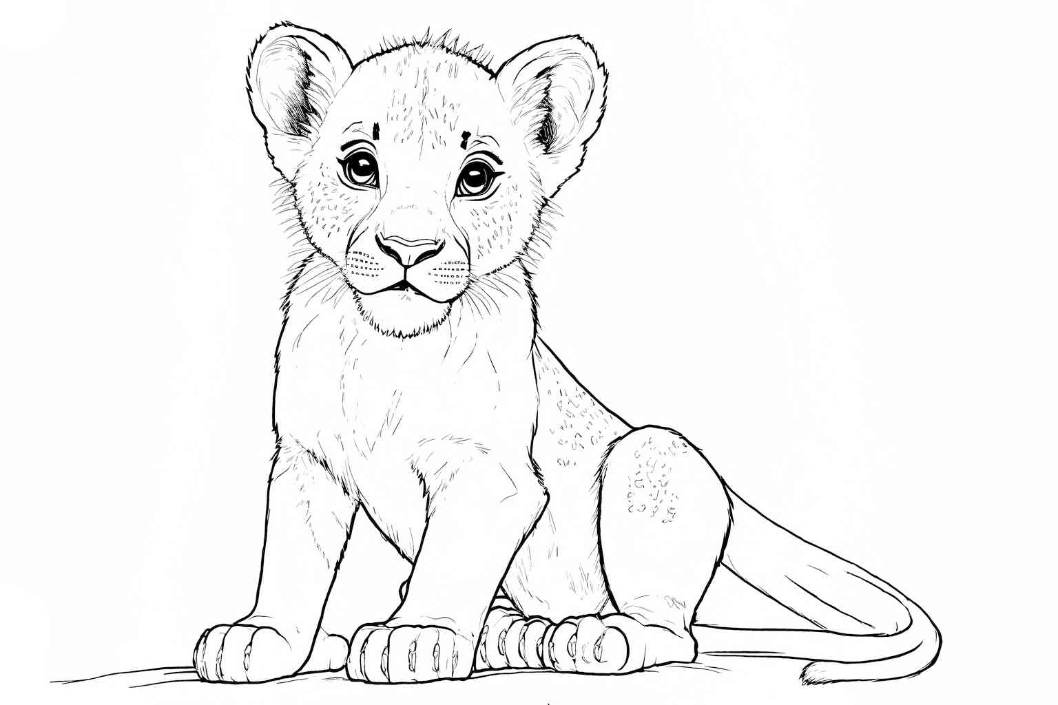 Dorosła Nala w kolorowance dla dzieci