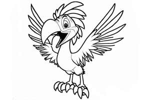 Zazu macha skrzydłami do kolorowania