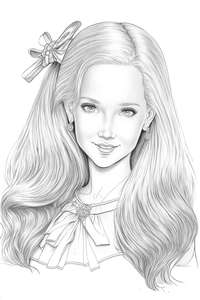 Młoda Barbie do pokolorowania