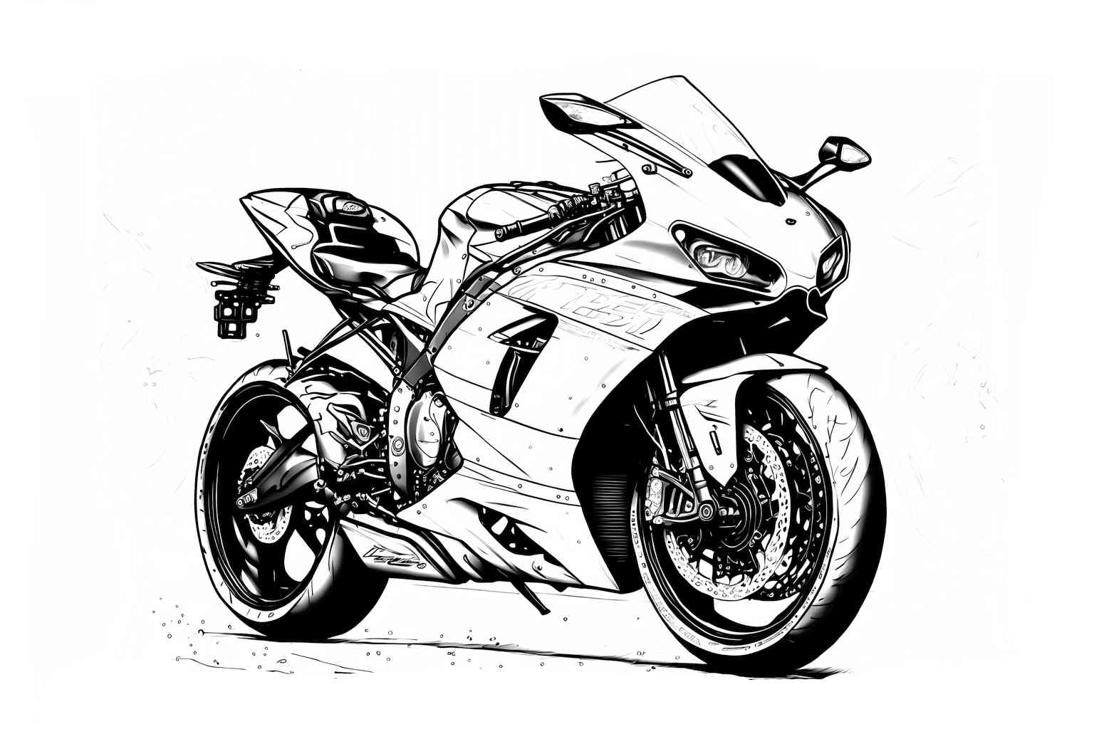 Sportowa Yamaha R6 do wydruku dla dziecka