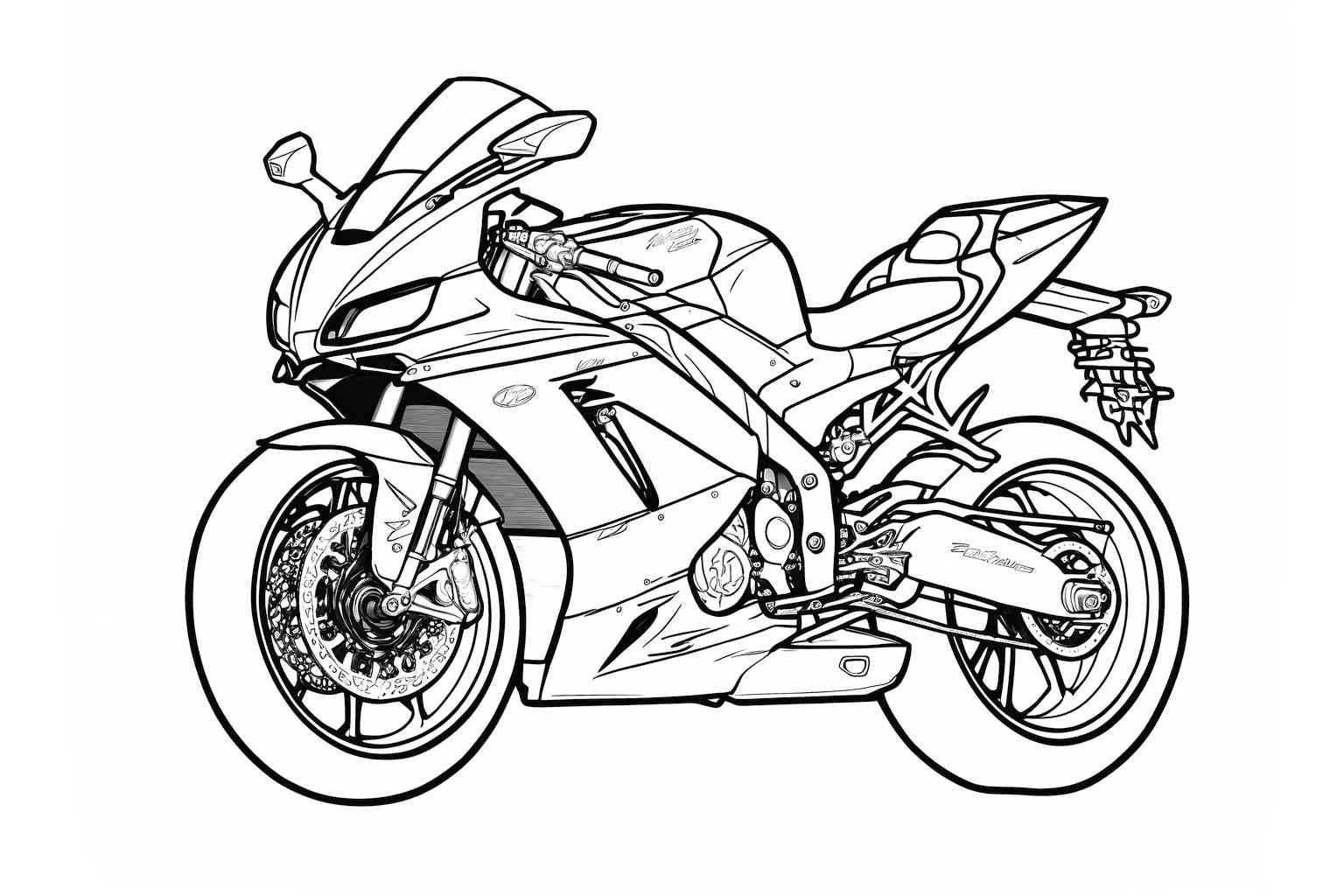 Motocykl Honda do druku na kolorowankę dla dzieci