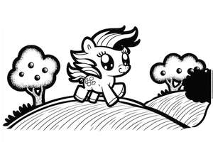 Pokoloruj swojego ulubionego kucyka z my little pony na polu i stwórz własne dzieło sztuki