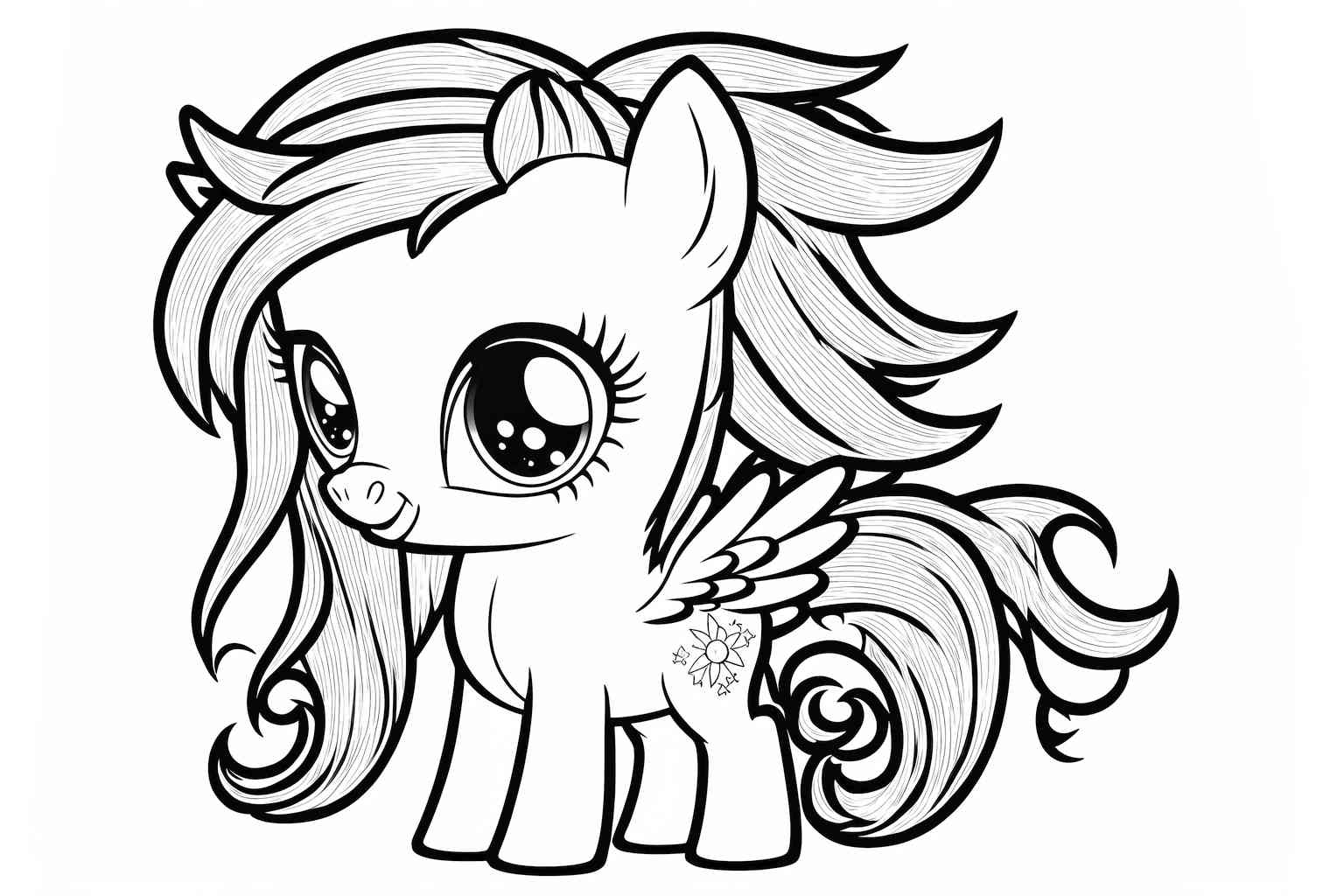 My Little Pony kolorowanka z Kucykiem Rainbow Dash do wydruku