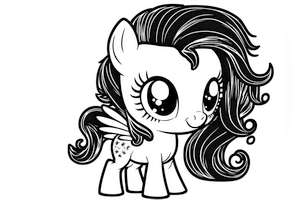 Kucyk Rarity jako motyw kolorowanki My Little Pony, łatwy do wydruku