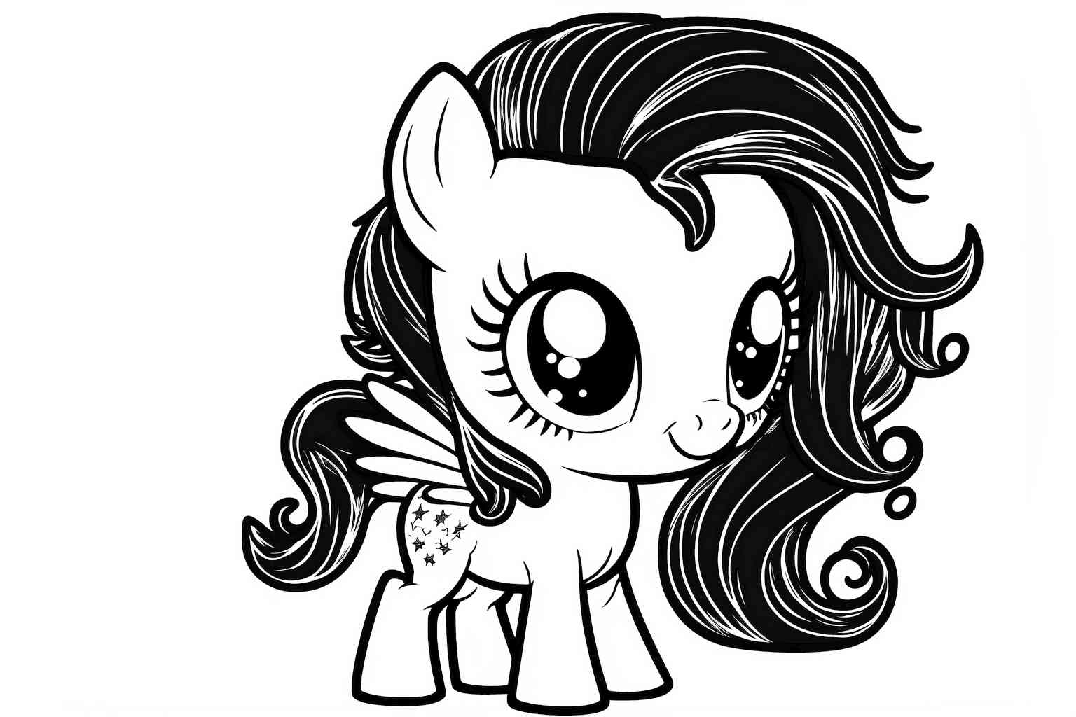 My Little Pony kolorowanka z Kucykiem Rarity, łatwa do wydruku dla dziecka