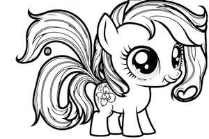 Drukuj i koloruj kucyka Rarity z My Little Pony