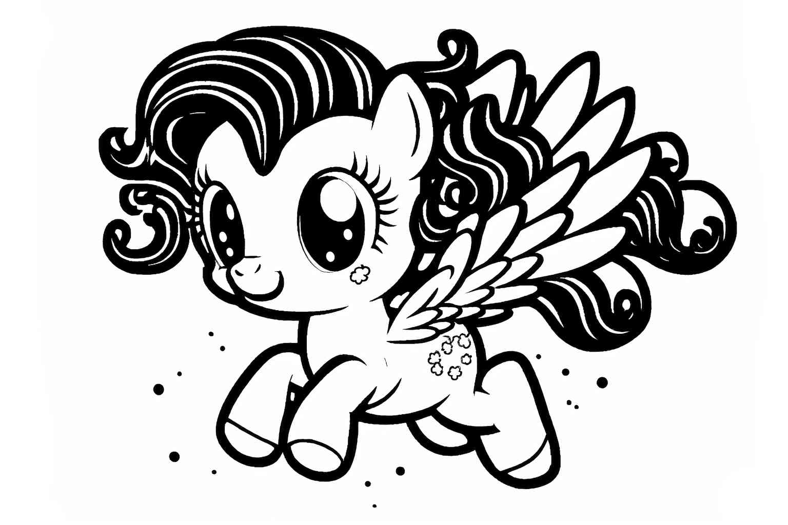 My Little Pony - kolorowanka skaczącego kucyka, gotowa do wydruku