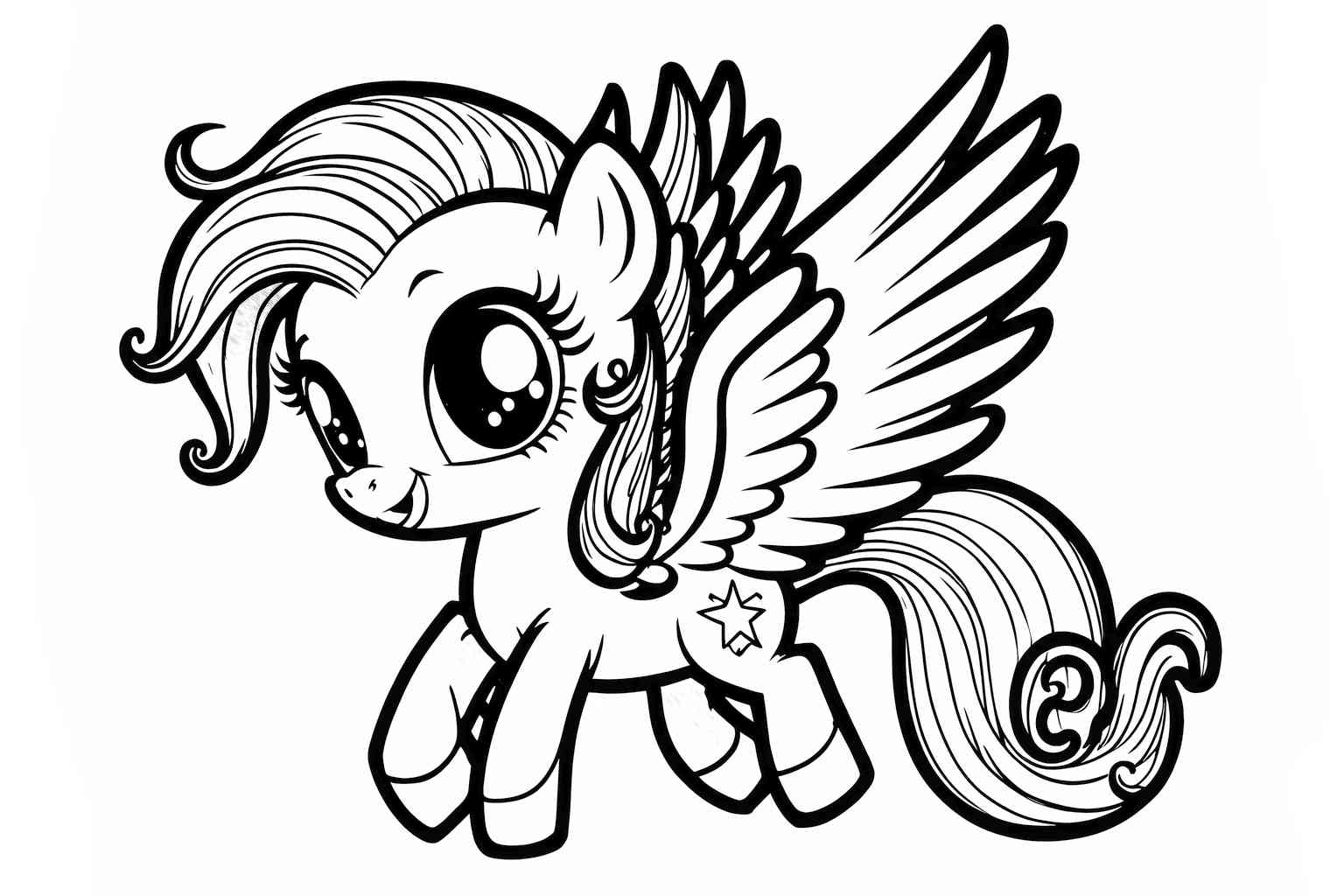 Dzieci uwielbiają malować kolorowankę z my little pony z kucykiem Twilight