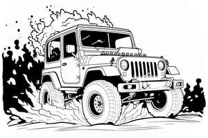 Malowanka mały Jeep