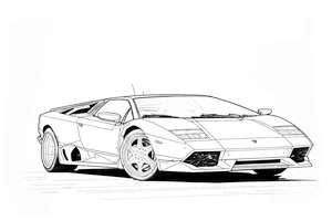Lamborghini Countach do malowania