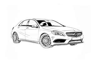 Mercedes elegancki kolorowanka